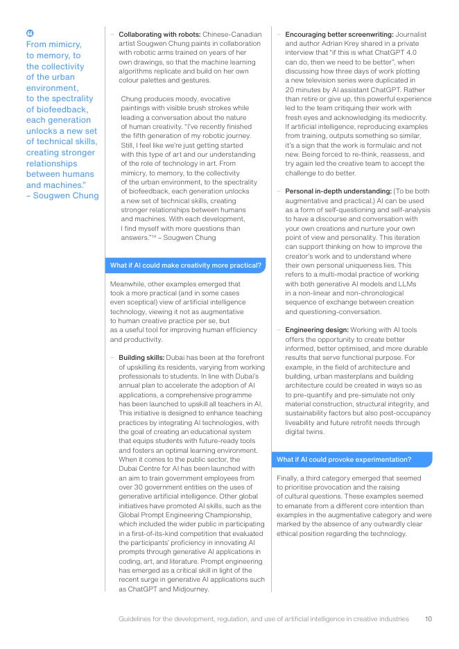 迪拜未来基金会：2024年创意产业中的人工智能：开发、监管与应用指南报告（英文版）_第10页