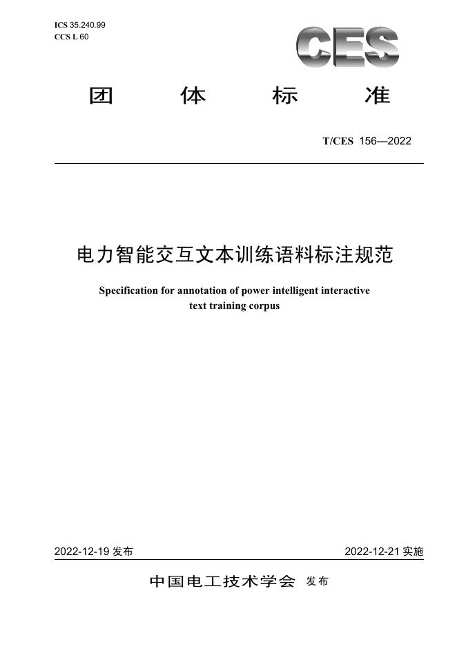 T/CES 156-2022 标准预览