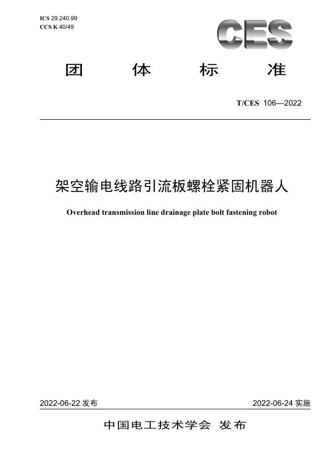 T/CES 106-2022 标准预览