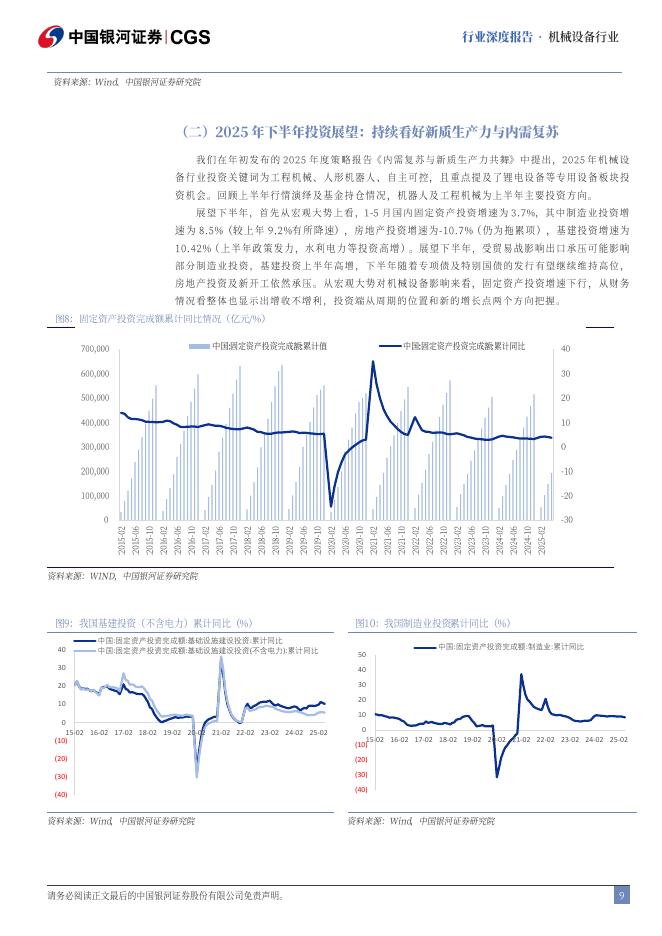 中国银河：机械行业2025年中期策略报告：持续看好新质生产力与内需复苏_第9页