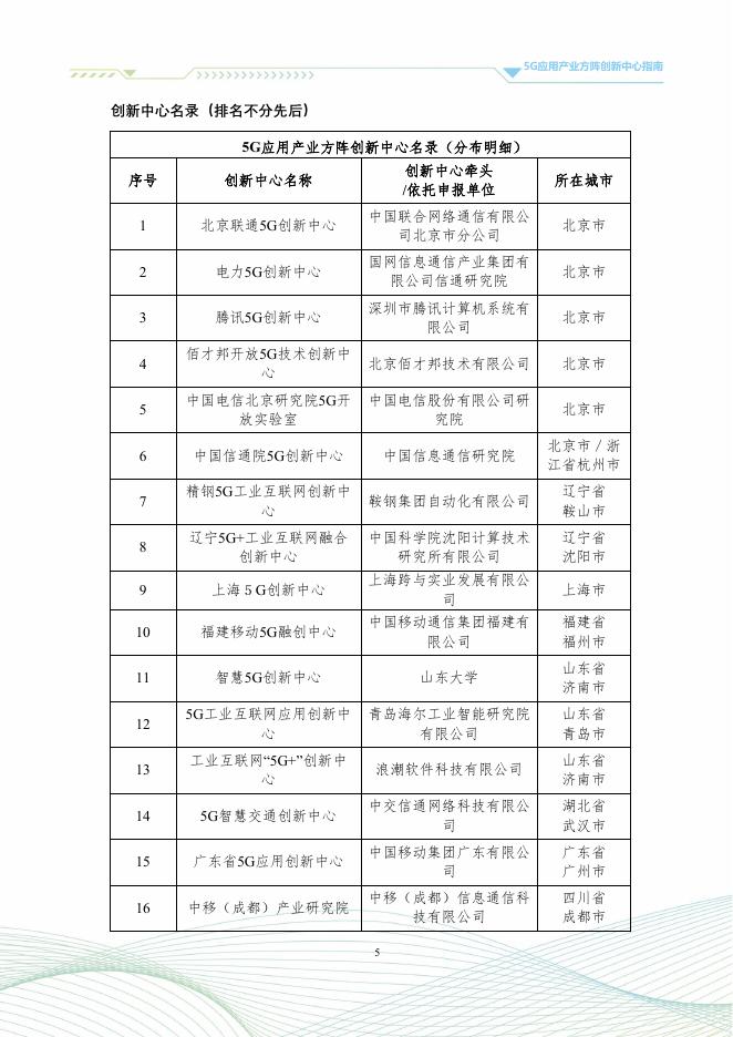 5G应用产业方阵：5G应用产业方阵创新中心指南（2025年版）_第10页