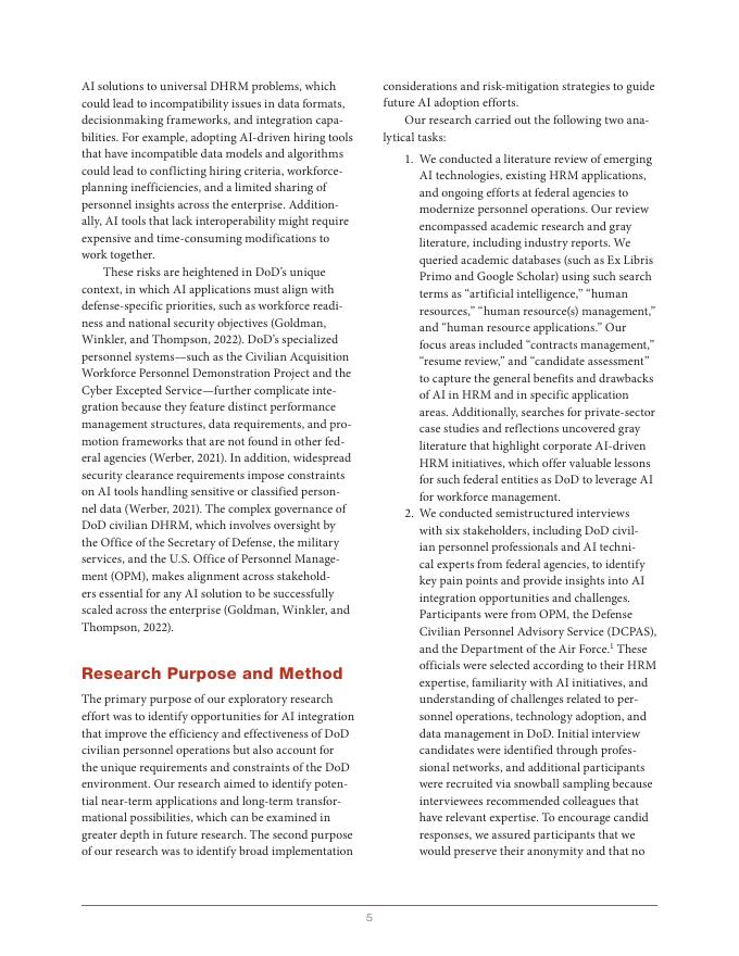 Rand兰德：2025年美国国防部文职人力资源现代化：人工智能赋能变革（英文版）_第5页