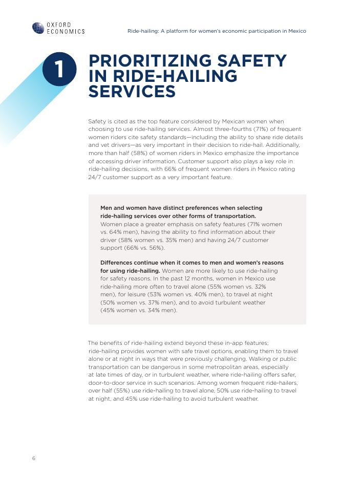 牛津经济研究院：2025年网约车平台：墨西哥女性经济参与路径研究报告（英文版）_第6页