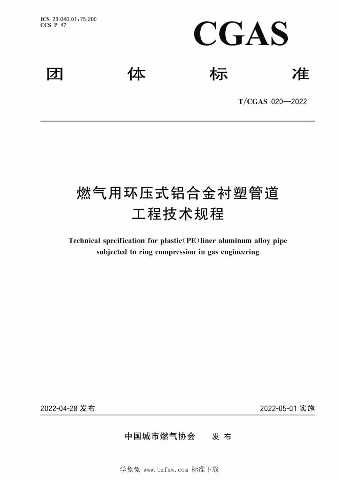 T/CGAS 020-2022 标准预览