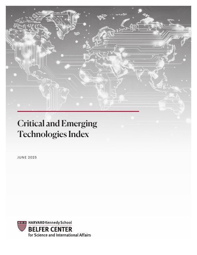 哈佛大学：2025年关键与新兴技术指数报告（英文版）海报