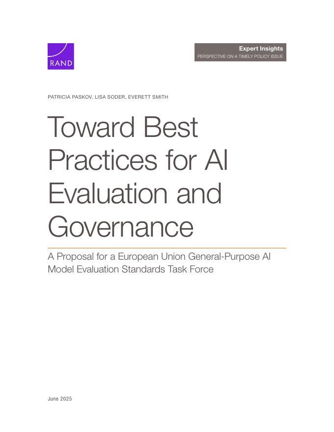 Rand兰德：2025年迈向<em>人工智能</em>评估与治理的最佳实践报告（英文版） 海报