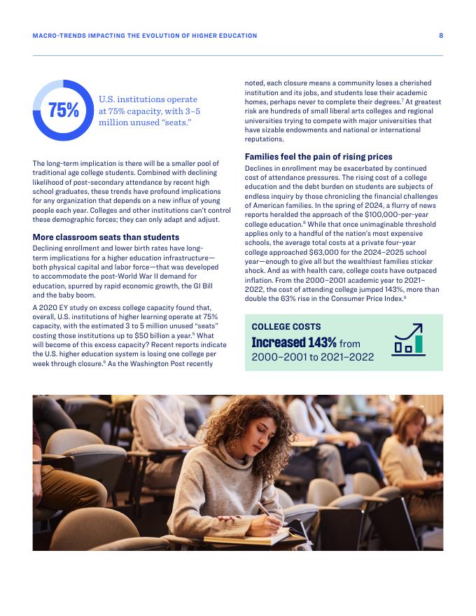 TIAA美国教师退休基金会：2025年影响高等教育演变的宏观趋势研究报告：21世纪高校适应与价值创造路径（英文版）_第8页