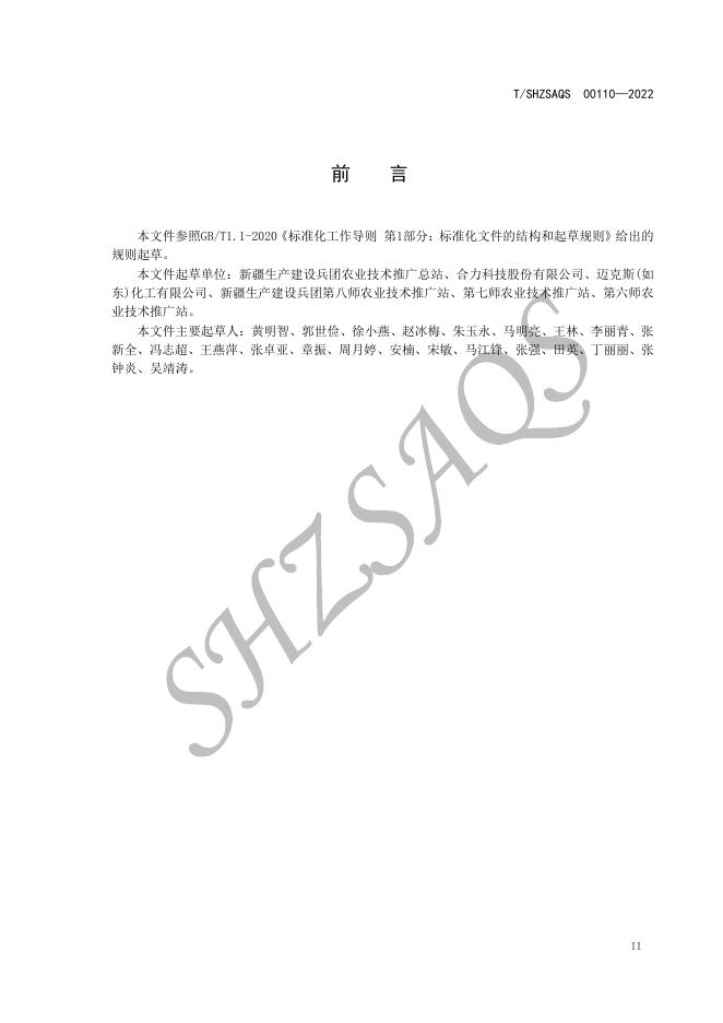 T/SHZSAQS 00110-2022 标准预览