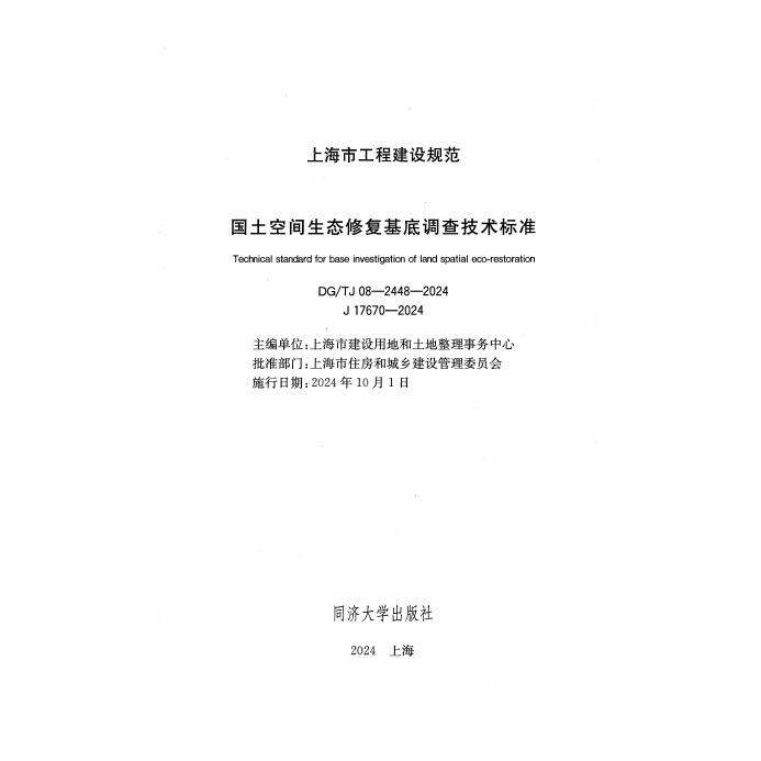 DG/TJ 08-2448-2024 标准预览