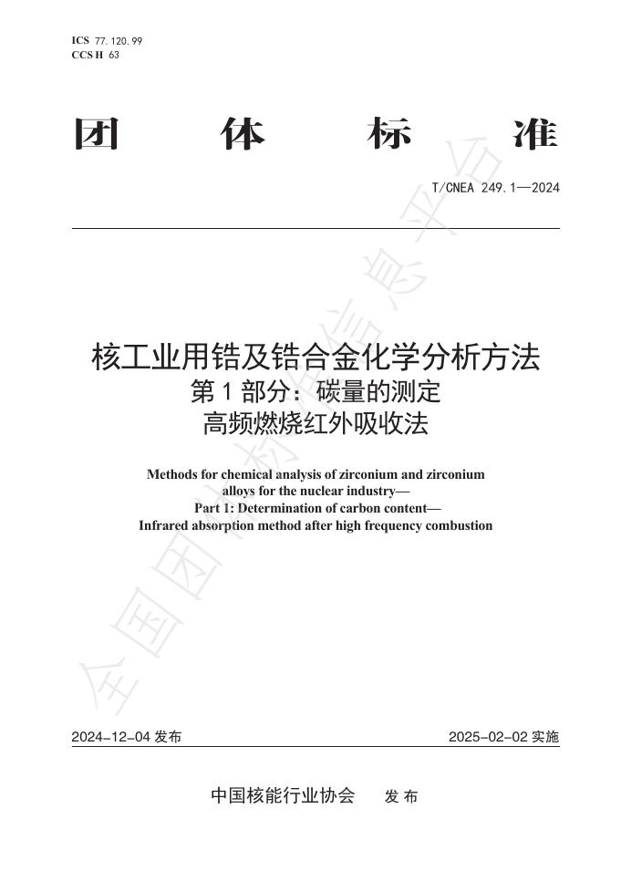 T/CNEA 249.1-2024 标准预览