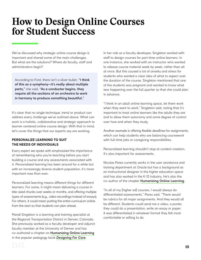 D2L：2025年在线学习的未来：如何为高等教育中的学生成功设计在线课程报告（英文版）_第10页