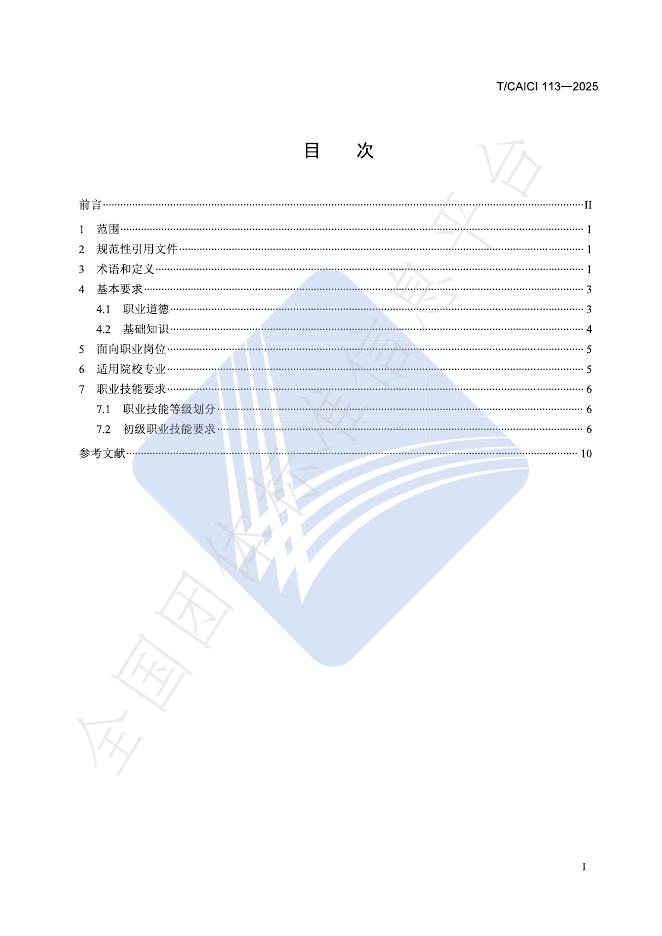 T/CAICI 113-2025 标准预览