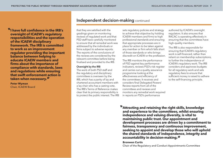 ICAEW：2024年的监管与行为规范年度报告（英文版）_第7页