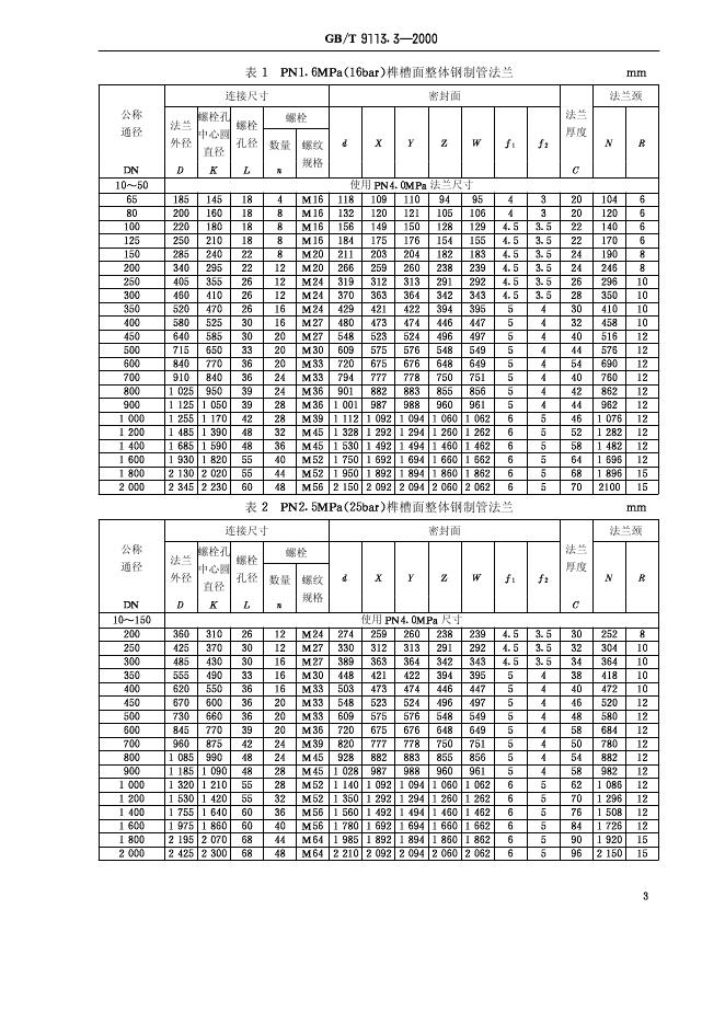GB/T 9113.3-2000 标准预览