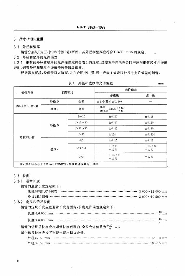 GB/T 8163-1999 标准预览