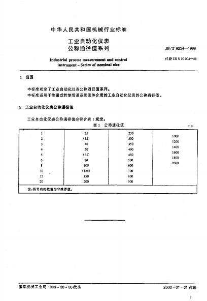 JB/T 9234-1999 标准预览