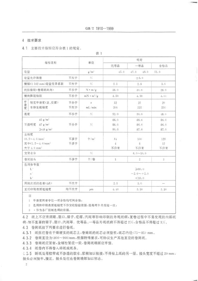 GB/T 1910-1999 标准预览