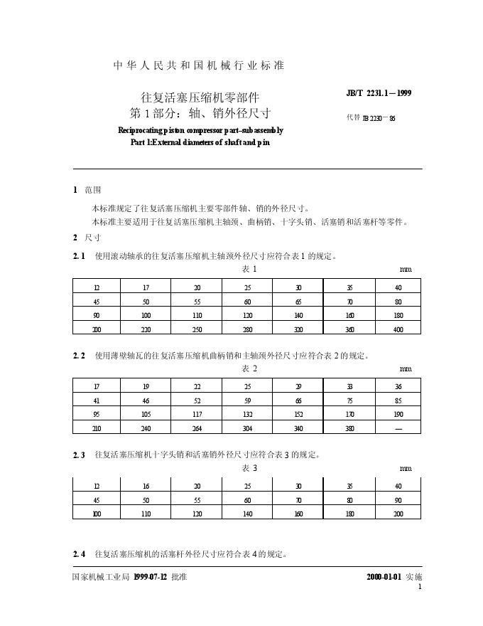 JB/T 2231.1-1999 标准预览
