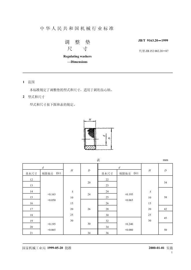 JB/T 9163.20-1999 标准预览