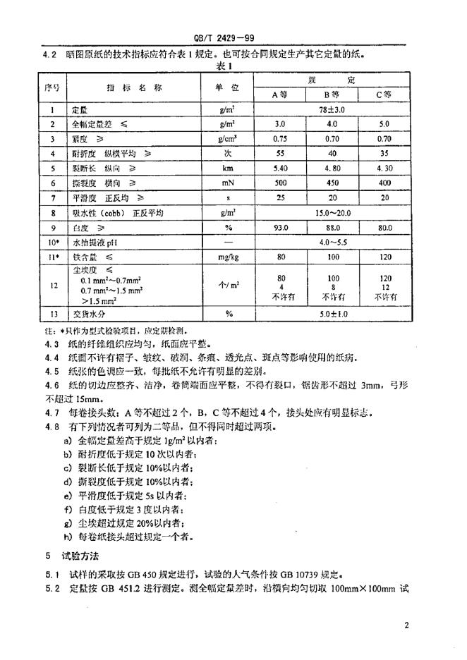 QB/T 2429-1999 标准预览