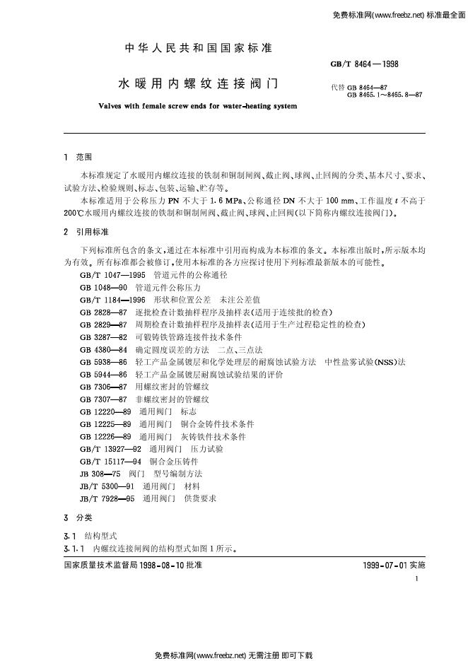 GB/T 8464-1998 标准预览