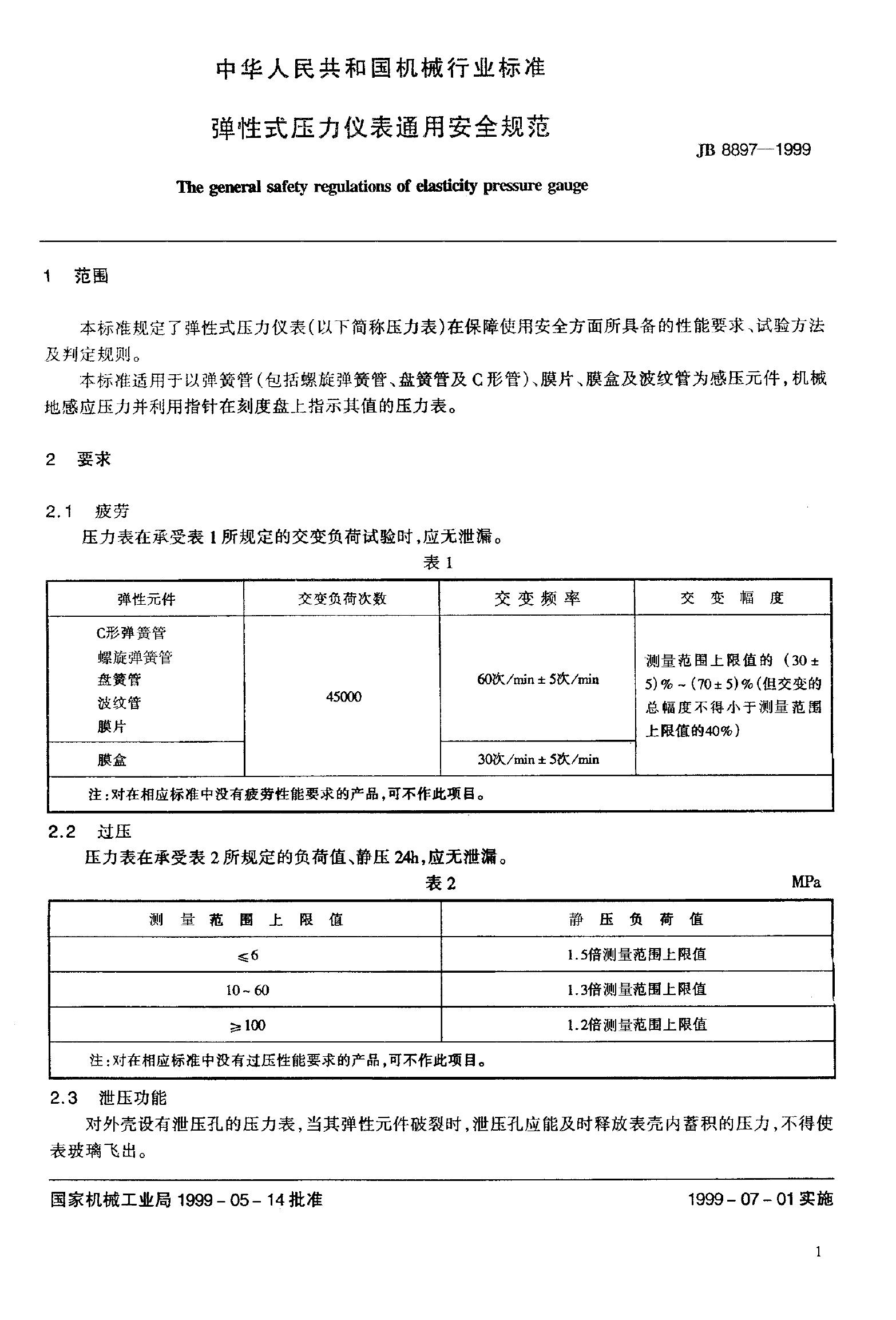 JB 8897-1999 标准预览
