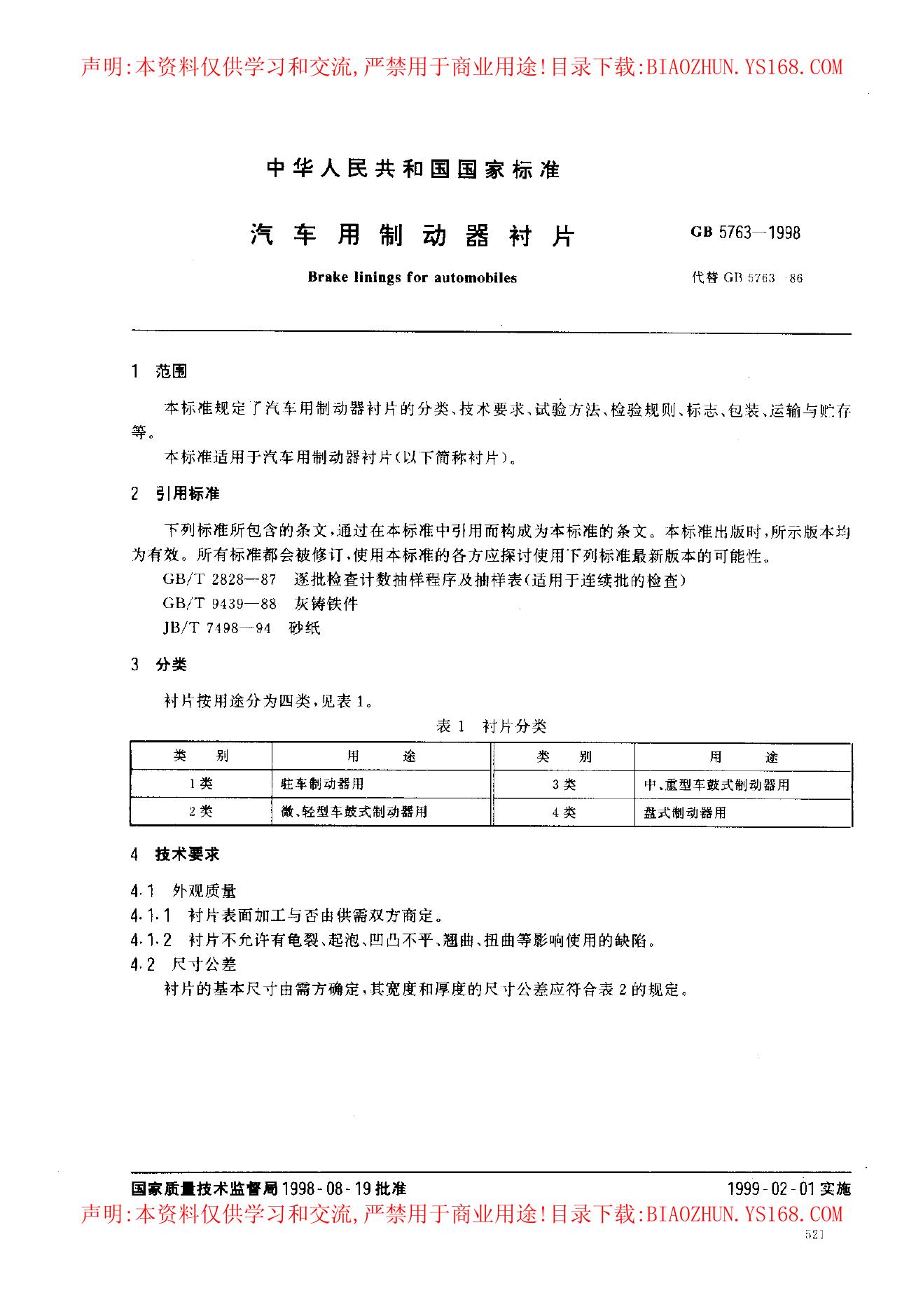GB 5763-1998 标准预览