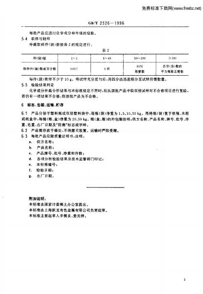 GB/T 2526-1996 标准预览