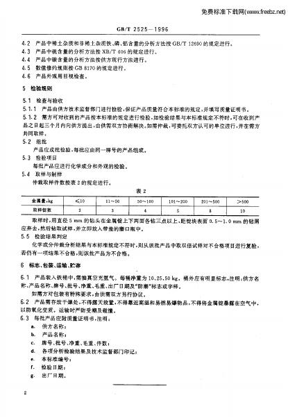 GB/T 2525-1996 标准预览