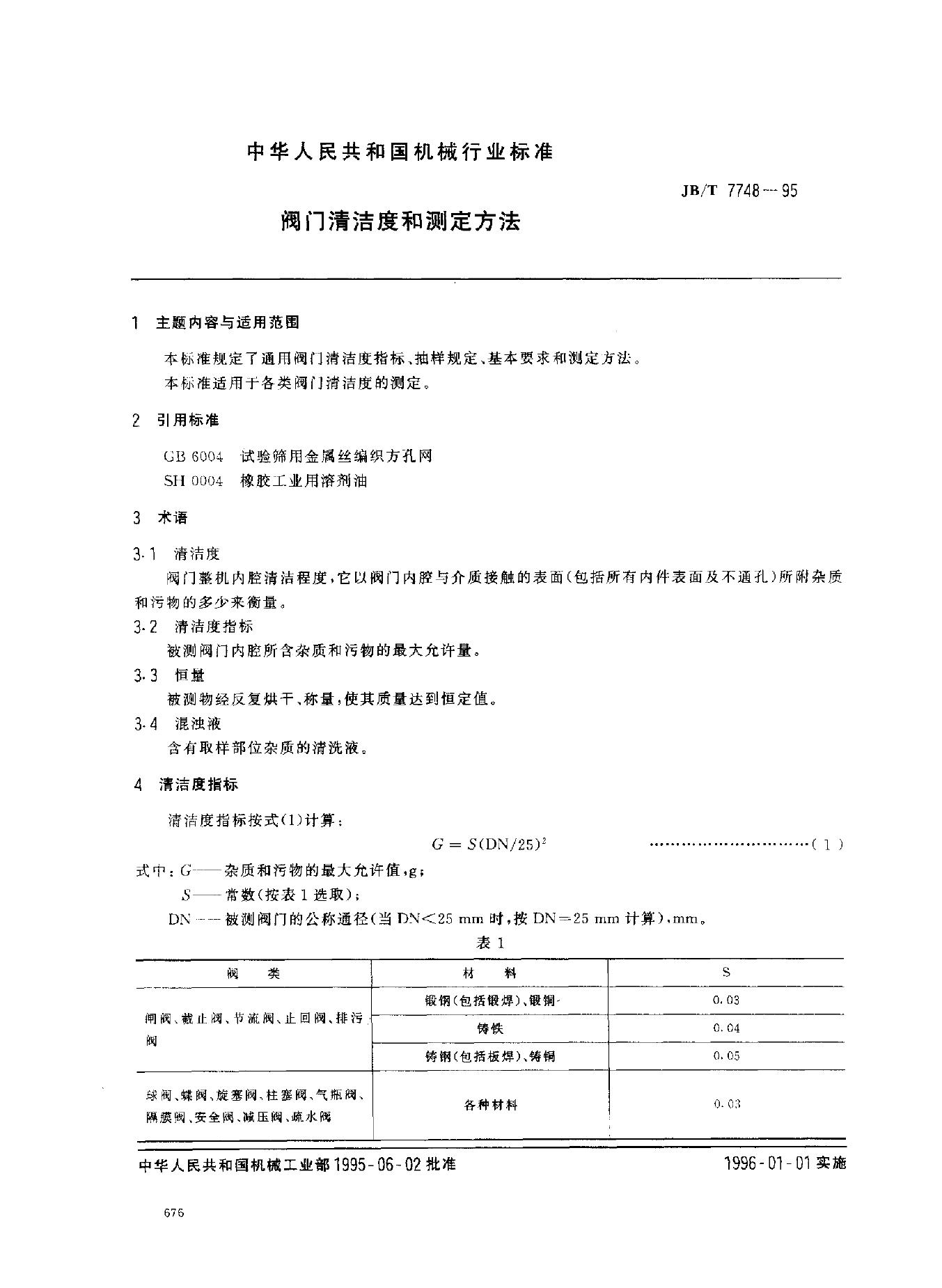 JB/T 7748-1995 标准预览