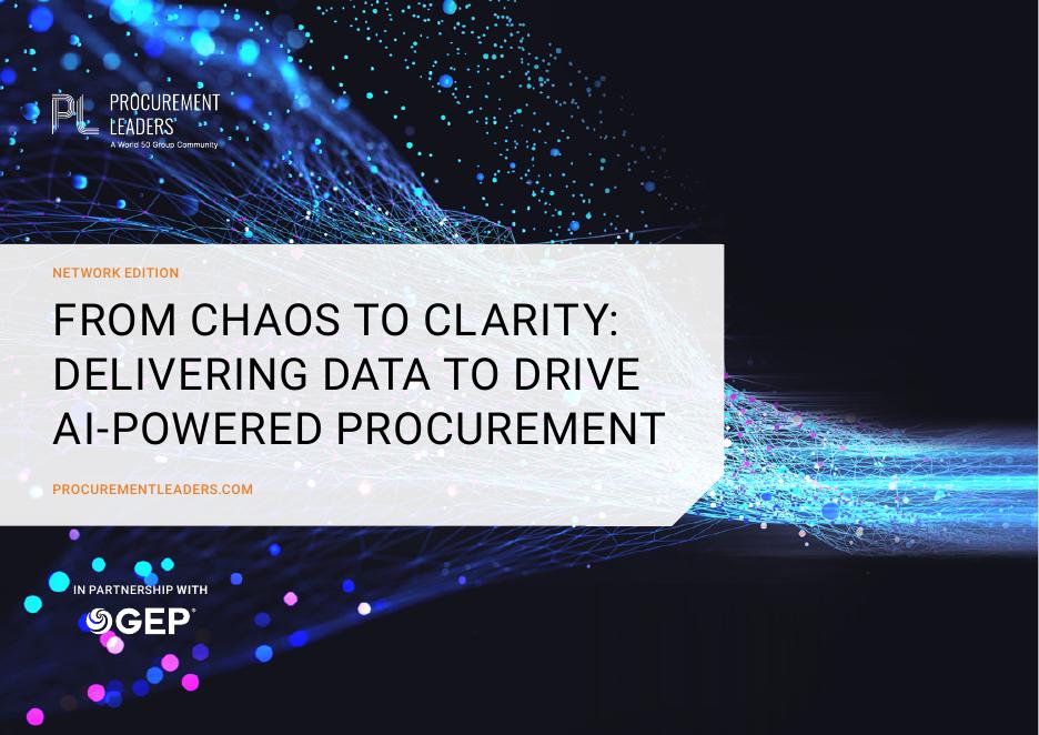 GEP：2025年从混乱到清晰：提供数据以推动人工智能驱动的采购报告（英文版）_第1页