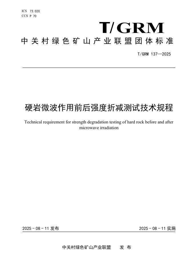 T/GRM 137-2025 标准预览