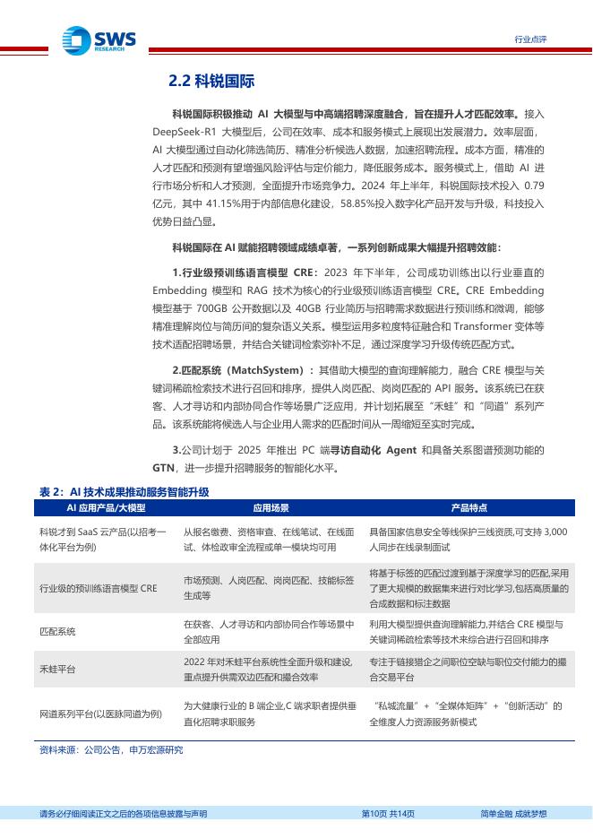 申万宏源证券：AI助力人力资源行业智能化招聘及管理_第10页