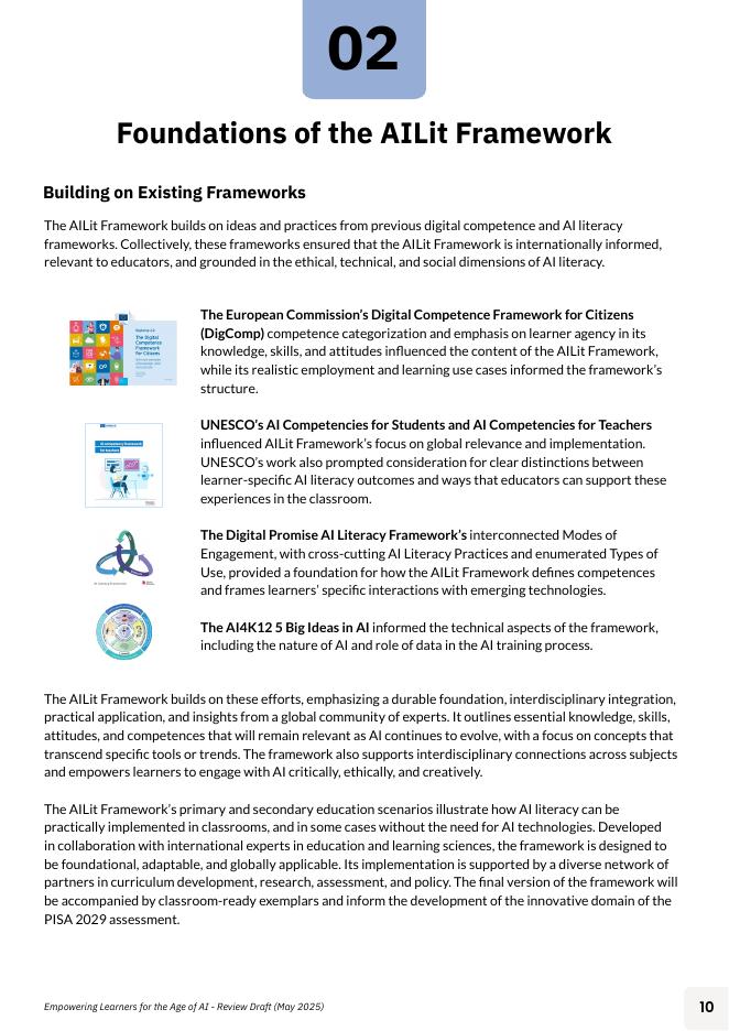 OECD经合组织：2025年赋能人工智能时代的学习者：中小学人工智能素养框架报告（英文版）_第10页
