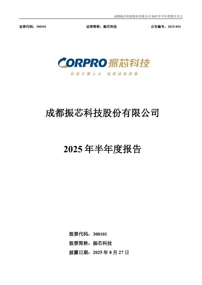 300101-振芯科技：2025年半年度报告海报