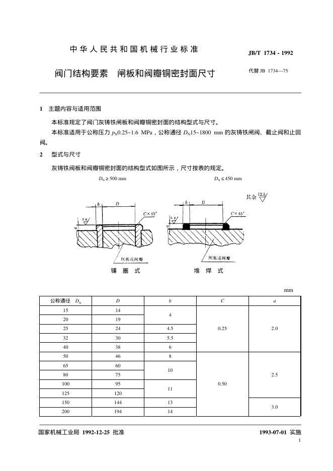 JB/T 1734-1992 标准预览