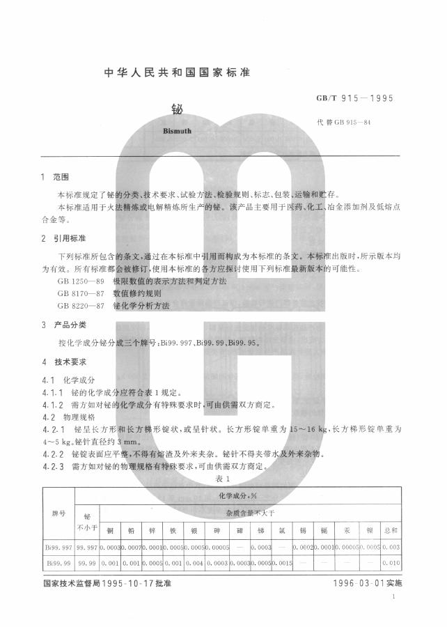 GB/T 915-1995 标准预览