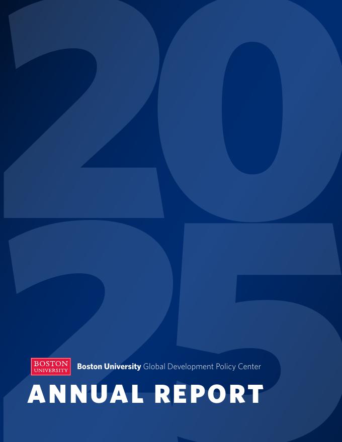波士顿大学全球发展政策研究中心：2025年年度报告（英文版）