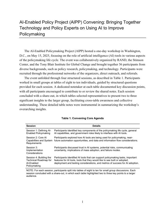 Rand兰德：2025年人工智能政策项目（AIPP）召开-汇集技术和政策专家，利用人工智能改善政策制定报告（英文版）_第7页