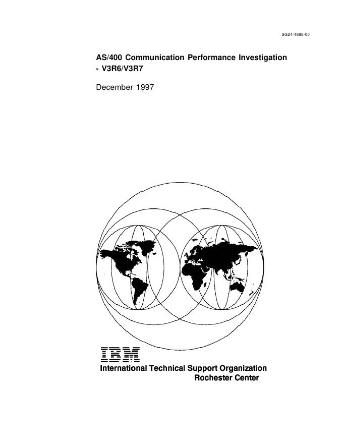 IBM AS/400 Communication Performance Investigation - V3R6/V3R7 说明书