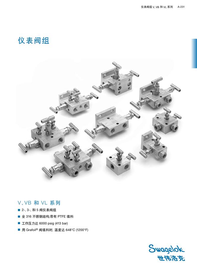 V、V B 和 V L 系 列 仪表阀组 说明书