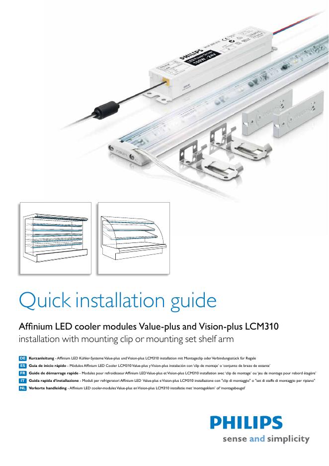 PHILIPS Affinium <em>LED</em> cooler modules Value-plus and Vision-plus LCM310 按照说明 海报