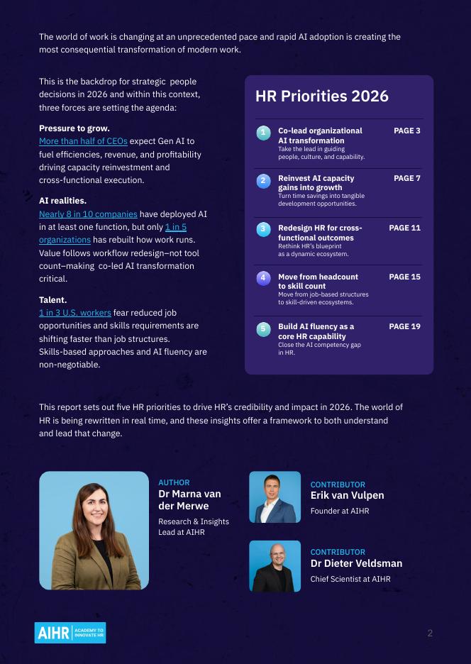 AIHR：2026年人力资源战略重点：市场信号、战略转向及AI赋能劳动力之道研究报告（英文版）_第2页