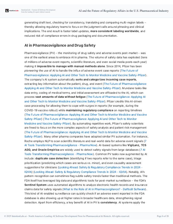 IntuitionLabs：2025年人工智能与美国制药行业监管事务的未来研究报告（英文版）_第6页