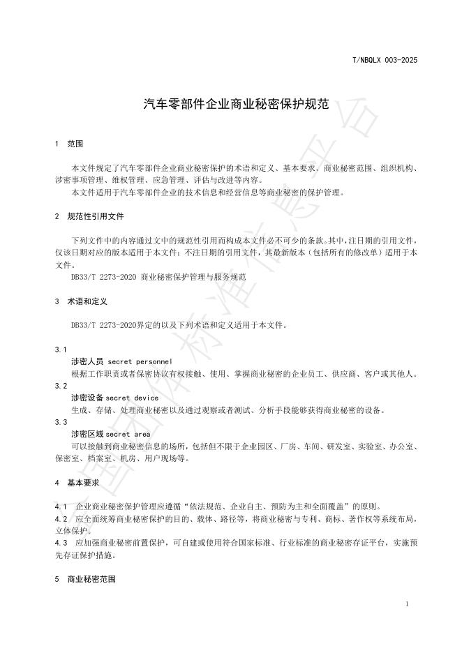 T/NBQLX 003-2025 标准预览