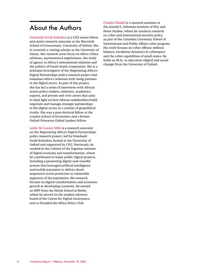 加拿大国际治理创新中心CIGI：2025年地缘政治人工智能棋盘：保障非洲共享资源会议报告（英文版）_第6页