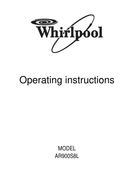 Whirlpool <em>AR</em>900S8L 使用说明书 海报