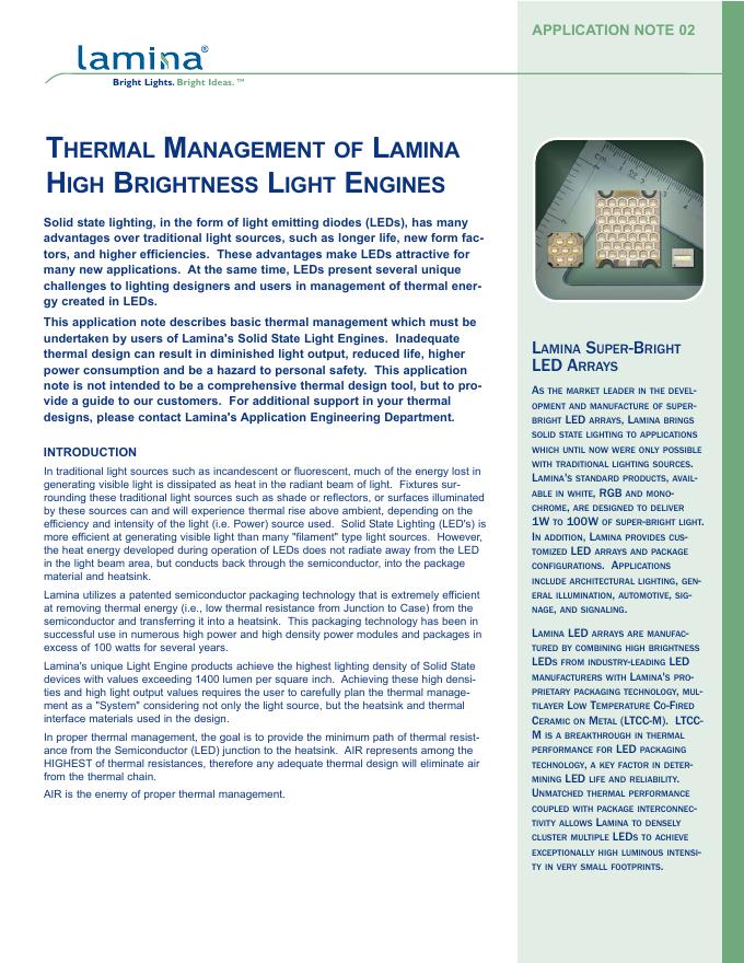 LAMINA SUPER-BRIGHT <em>LED</em> ARRAYS 说明书 海报