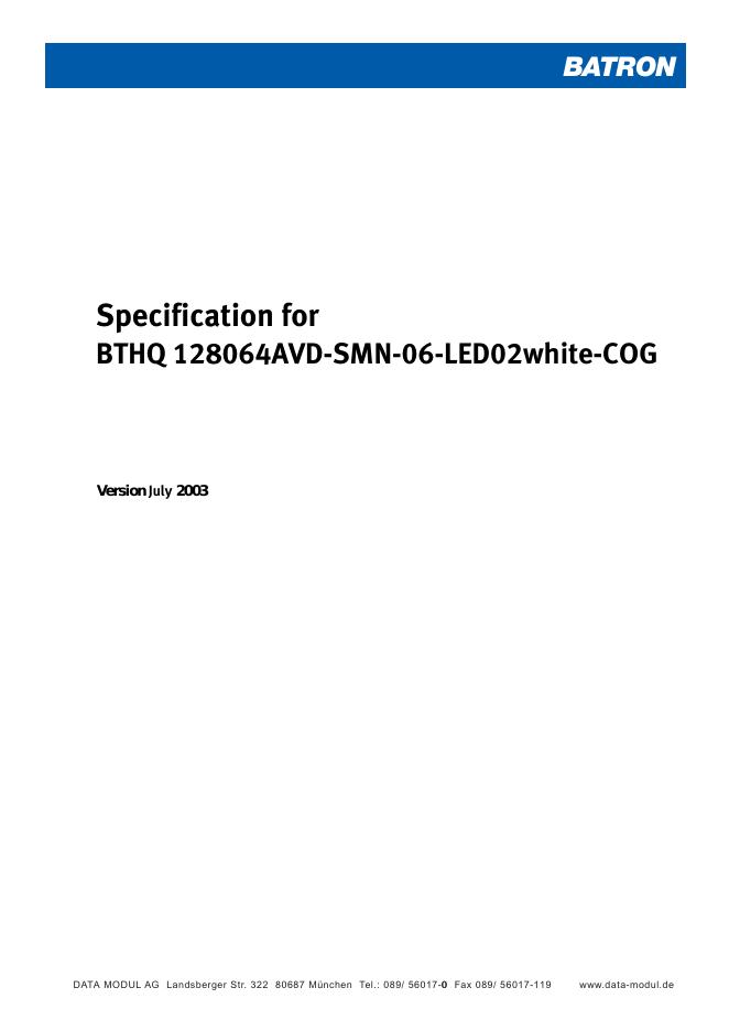 BATRON BTHQ 128064AVD-SMN-06-<em>LED</em>02white-COG 说明书 海报