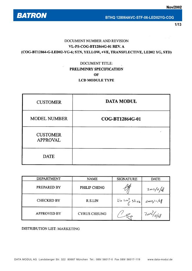 BATRON BTHQ 128064AVC-STF-06-<em>LED</em>02YG-COG 说明书 海报